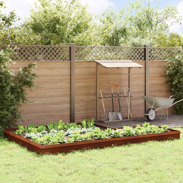 vidaXL Cl&ocirc;tures anti-limaces 16 pcs Rouill&eacute;