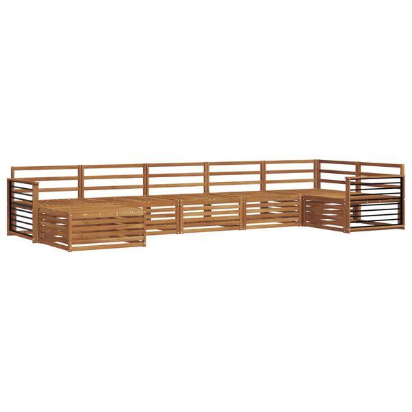 vidaXL Ensembles de canap&eacute;s 7 pcs Naturel Bois d'Acacia Massif