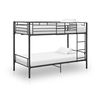 vidaXL Lit superpos&eacute; sans matelas noir m&eacute;tal 90x200 cm
