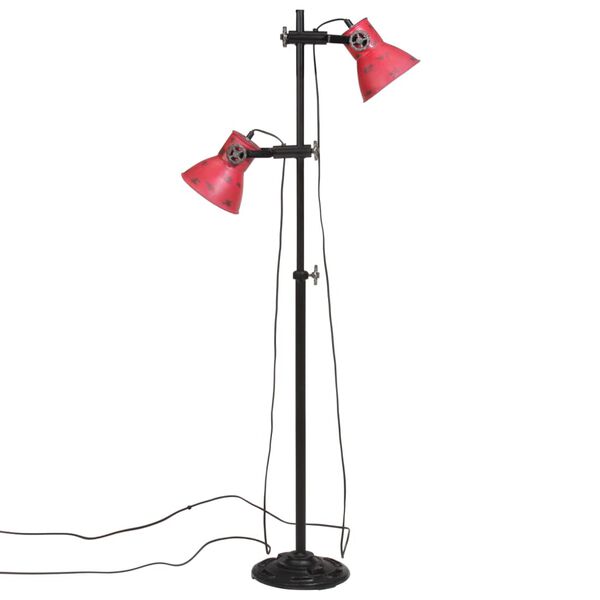 vidaXL Lampadaire 25 W rouge d&eacute;lav&eacute; 25x25x90/160 cm E27