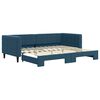 vidaXL Lit de jour avec gigogne sans matelas bleu 90x200 cm
