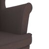 vidaXL Fauteuil avec repose-pied Marron fonc&eacute; Tissu