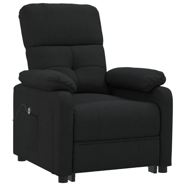 vidaXL Fauteuil Noir Tissu