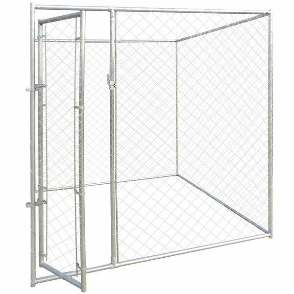 vidaXL Cages pour chiens Argent 192 x 192 x 195 cm Acier galvanis&eacute;