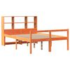 vidaXL Lit bibliothèque sans matelas cire marron 135x190cm bois massif
