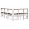 vidaXL Lit bibliothèque sans matelas blanc 135x190 cm bois pin massif
