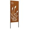 vidaXL &Eacute;cran de confidentialit&eacute; de jardin Fretwork Rouill&eacute; 50 x 140 cm