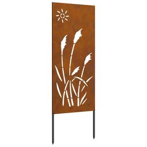 vidaXL &Eacute;cran de confidentialit&eacute; de jardin Fretwork Rouill&eacute; 50 x 140 cm
