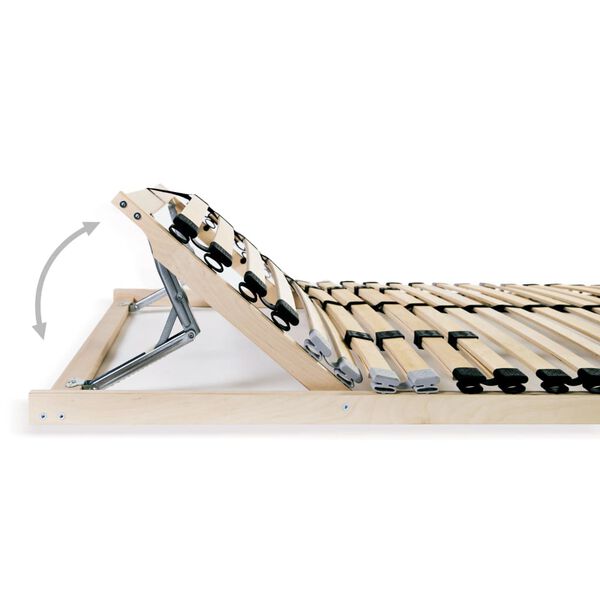 vidaXL Sommier à lattes sans matelas avec 28 lattes 7 zones 80x200 cm