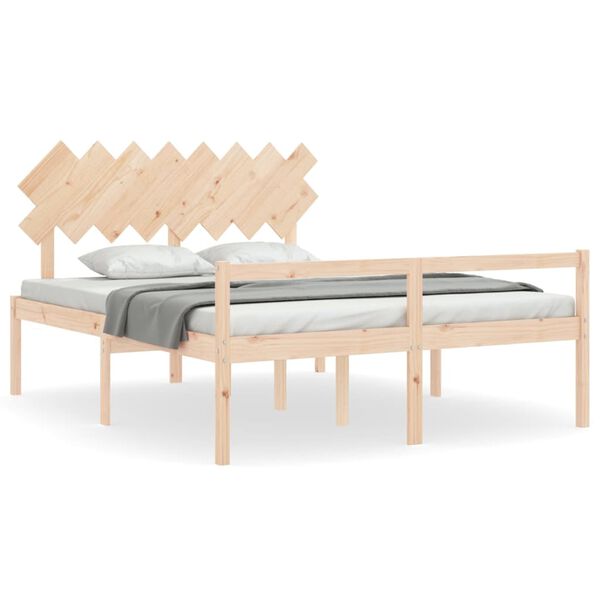 vidaXL Lit pour personne &acirc;g&eacute;e sans matelas 160x200 cm bois massif