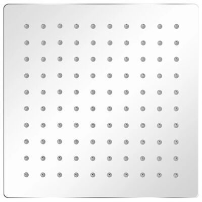 vidaXL Tête de douche plongeante carrée en acier inoxydable 20x20 cm