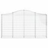 vidaXL Paniers &agrave; gabions arqu&eacute;s 7 pcs 200x30x100/120 cm Fer galvanis&eacute;