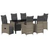 vidaXL Ensemble de salle &agrave; manger pour jardin 7 pcs Beige Poly rotin