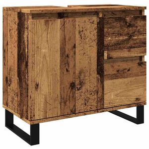 vidaXL Armoire de lavabo de salle de bain vieux bois 65x33x60 cm