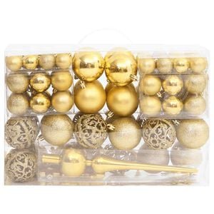 vidaXL Ensemble de boules de No&euml;l 111 pi&egrave;ces dor&eacute; polystyr&egrave;ne