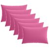 vidaXL Housse de coussin 6 pcs HEERLEN Rose 50 x 70 cm Polyester