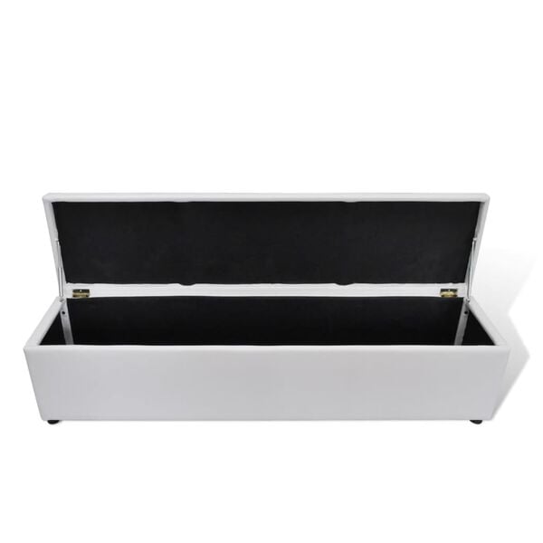 vidaXL Banc de rangement Blanc 168x44x44 cm