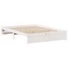vidaXL Lit biblioth&egrave;que sans matelas blanc 150x200 cm bois pin massif