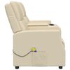 vidaXL Fauteuil de massage inclinable 2 places crème similicuir