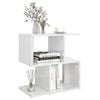 vidaXL Tables de chevet 2 pcs blanc brillant bois d'ing&eacute;nierie