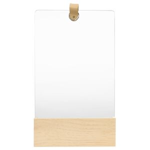 vidaXL Miroir mural Bois de pin massif 23x39,5 cm