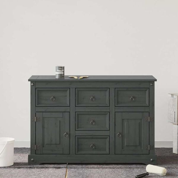 vidaXL Peinture pour meubles Gris 10 x 10 x 12,2 cm Impression murale