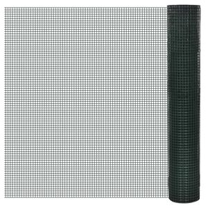 vidaXL Grillage acier galvanis&eacute; et rev&ecirc;tement en PVC 10x1 m vert