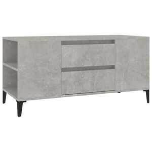 vidaXL Meuble TV Gris béton 102x44,5x50 cm Bois d'ingénierie