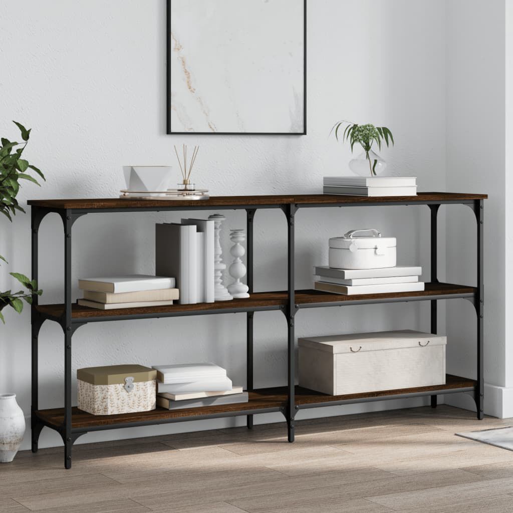 vidaXL Table console chêne marron 150x29x75 cm bois d'ingénierie