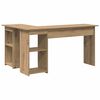 vidaXL Bureau Chêne artisanal 142 x 102 x 73 cm Bois d'ingénierie
