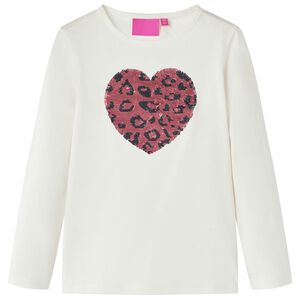 T-shirt enfants &agrave; manches longues &eacute;cru 104