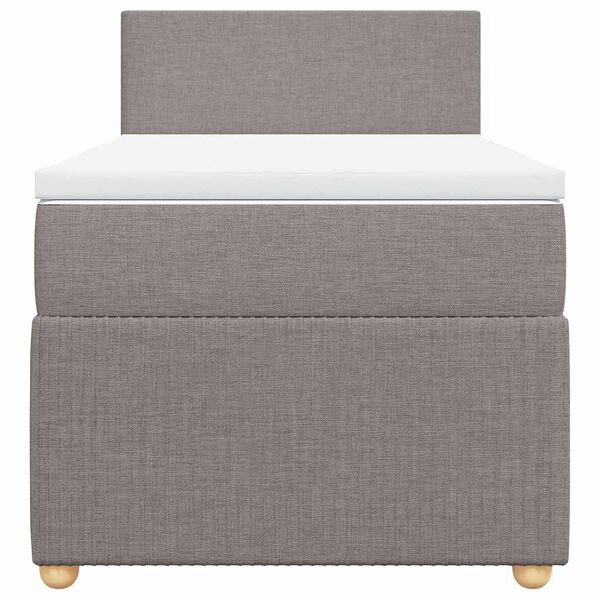 vidaXL Sommier &agrave; lattes de lit avec matelas Taupe 80x200 cm Tissu