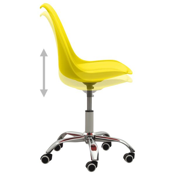 vidaXL Chaises &agrave; manger lot de 6 jaune similicuir