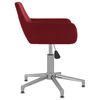 vidaXL Chaise pivotante de bureau Rouge bordeaux Velours