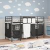 vidaXL Cadre de Lit Mezzanine pour Enfants avec Rideaux Noir