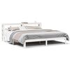 vidaXL Cadre de lit avec t&ecirc;te de lit sans matelas blanc 200x200 cm
