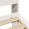 vidaXL Lit biblioth&egrave;que sans matelas blanc 150x200 cm bois pin massif