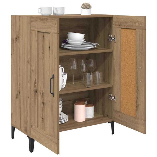 vidaXL Buffet Ch&ecirc;ne artisanal 69,5 x 34 x 90 cm Bois d'ing&eacute;nierie