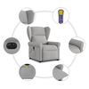 vidaXL Fauteuil inclinable de massage &eacute;lectrique gris nuage tissu