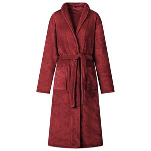 vidaXL Robe de bain sans capuche Rouge Bordeaux xxxl Flanelle