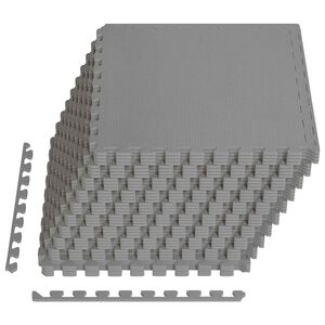 vidaXL Tapis de sol de piscine 40 pc Gris 14,4 m&sup2; Mousse EVA