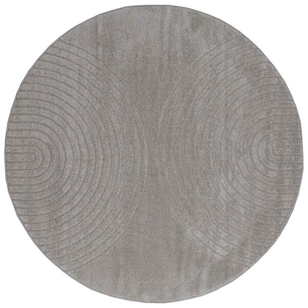 vidaXL Tapis de surface Rond GALATI Gris &Oslash; 120 CM Polyester