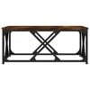 vidaXL Table basse ch&ecirc;ne fum&eacute; 70x70x30 cm bois d'ing&eacute;nierie
