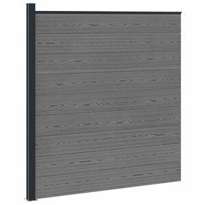 vidaXL Ensemble de Cl&ocirc;ture 175 x 186 cm WPC et Aluminium Gris