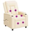 vidaXL Fauteuil de massage inclinable Cr&egrave;me 75 x 95 x 100 cm Tissu