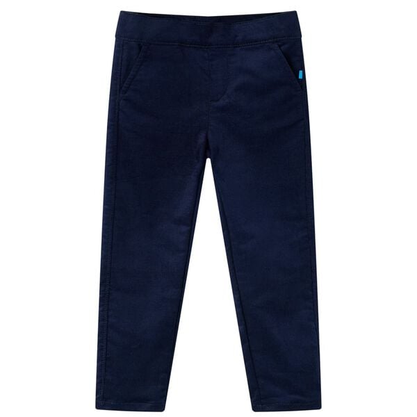Pantalons pour enfants bleu marine fonc&eacute; 104