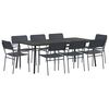 vidaXL Ensemble de salle &agrave; manger 9 pc Anthracite Acier