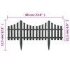 vidaXL Bordures de pelouse 17 pcs Anthracite 10 m PP
