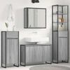 vidaXL Ensemble de mobilier de salle de bain avec tiroir Gris Sonoma