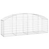vidaXL Panier de gabions arqu&eacute; 200x50x60/80 cm Fer galvanis&eacute;